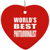 World's Best Photojournalist - Heart Ornament