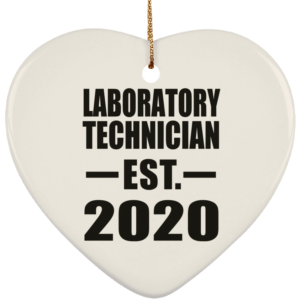 Laboratory Technician Established EST. 2020 - Heart Ornament