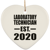 Laboratory Technician Established EST. 2020 - Heart Ornament