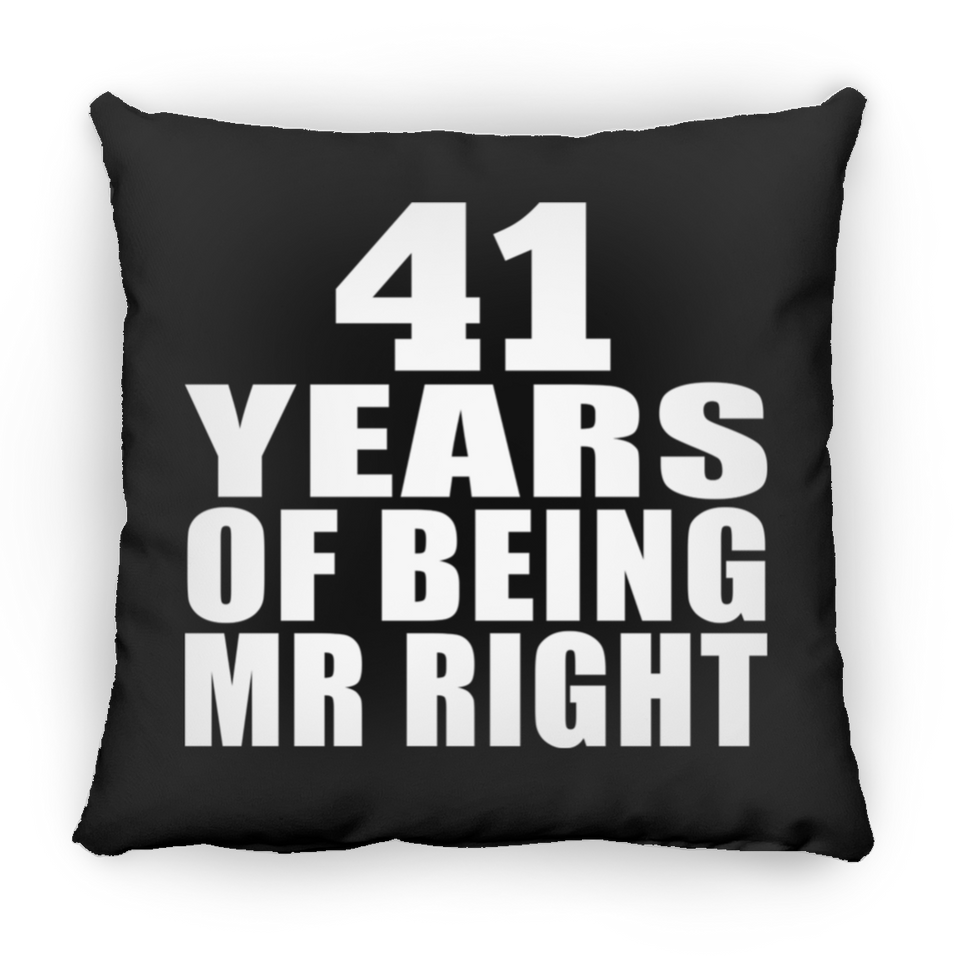 41st Anniversary 41 Years Of Being Mr Right - Throw Pillow Black