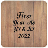 First Year As Gf & Bf 2022 - Drink Coaster C
