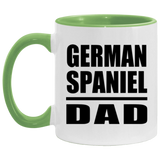 German Spaniel Dad - 11oz Accent Mug Green