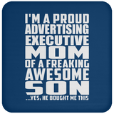 Proud Advertising Executive Mom Of Awesome Son - Drink Coaster