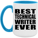 Best Technical Writer Ever - 15oz Accent Mug Blue