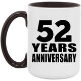 52nd Anniversary 52 Years - 15oz Accent Mug Black