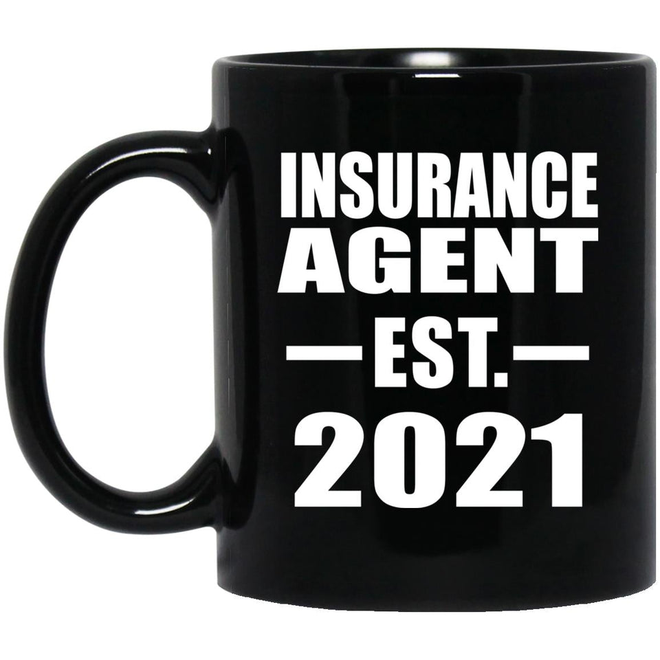 Insurance Agent Established EST. 2021 - 11oz Coffee Mug Black
