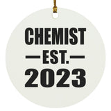 Chemist Established EST. 2023 - Circle Ornament