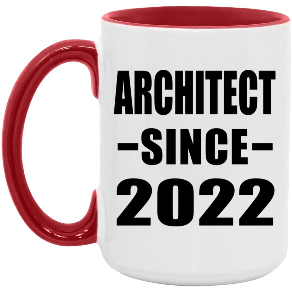 Architect Since 2022 - 15oz Accent Mug Red