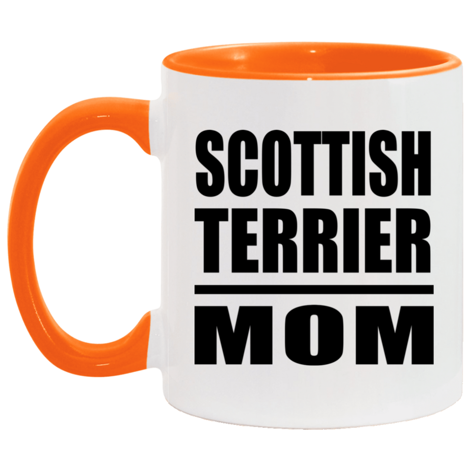 Scottish Terrier Mom - 11oz Accent Mug Orange