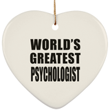 World's Greatest Psychologist - Heart Ornament