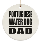 Portuguese Water Dog Dad - Circle Ornament