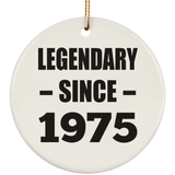 49th Birthday Legendary Since 1975 - Circle Ornament