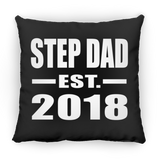 Step Dad Established EST. 2018 - Throw Pillow Black