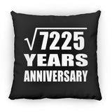 85th Anniversary Square Root of 7225 Years Anniversary - Throw Pillow Black