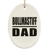 Bullmastiff Dad - Oval Ornament