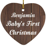 Benjamin Baby's First Christmas - Heart Ornament D