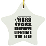 83rd Anniversary Square Root of 6889 Years Lifetime To Go - Star Ornament