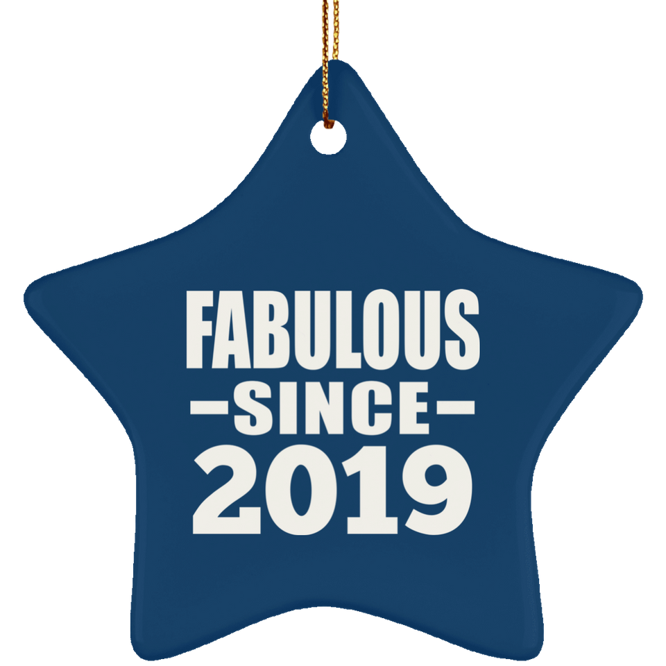 5th Birthday Fabulous Since 2019 - Star Ornament