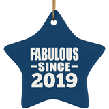 5th Birthday Fabulous Since 2019 - Star Ornament