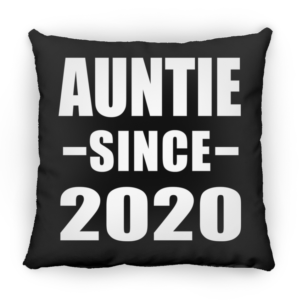 Auntie Since 2020 - Throw Pillow Black