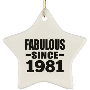 42nd Birthday Fabulous Since 1981 - Star Ornament