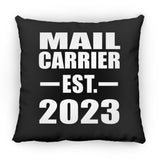 Mail Carrier Established EST. 2023 - Throw Pillow Black