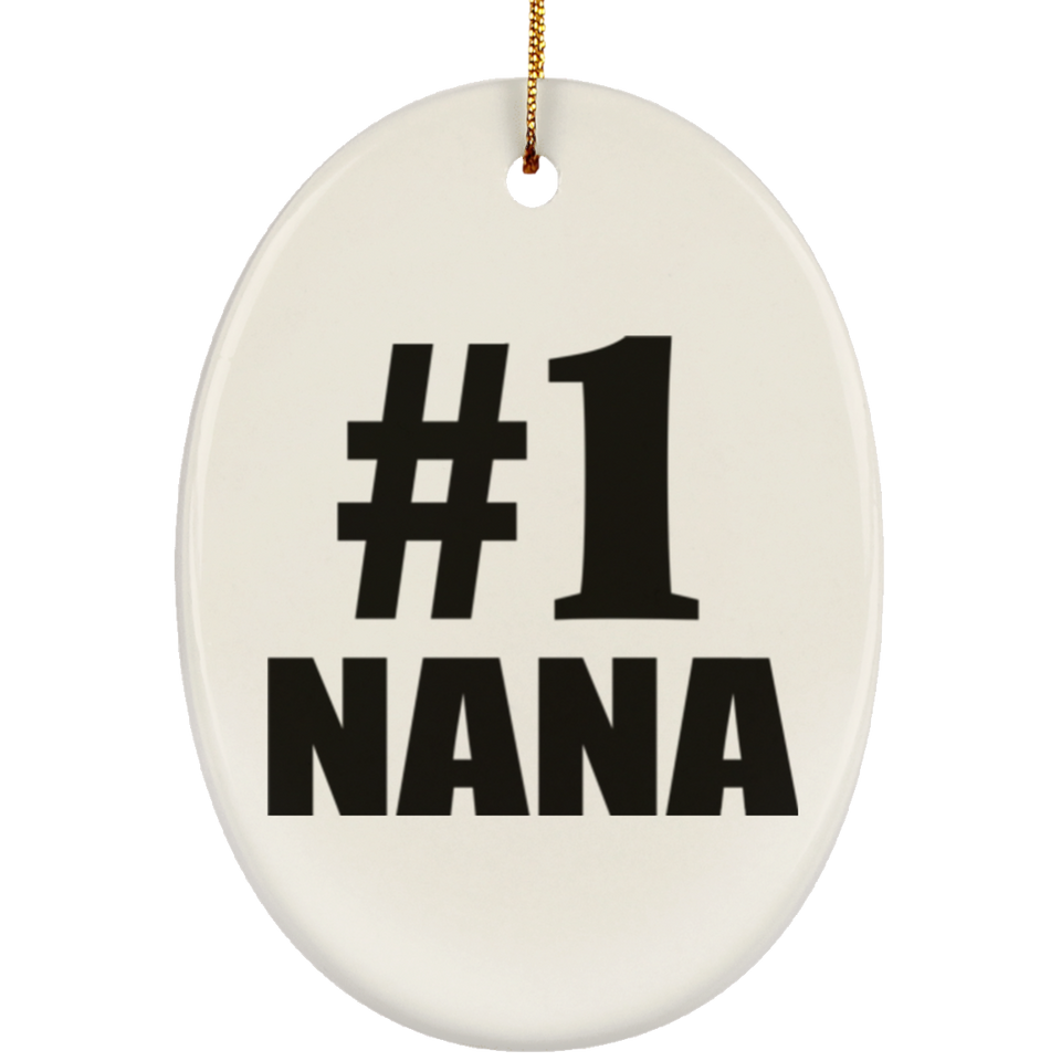 Number One #1 Nana - Oval Ornament