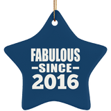 8th Birthday Fabulous Since 2016 - Star Ornament