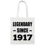 107th Birthday Legendary Since 1917 - Tote Bag White