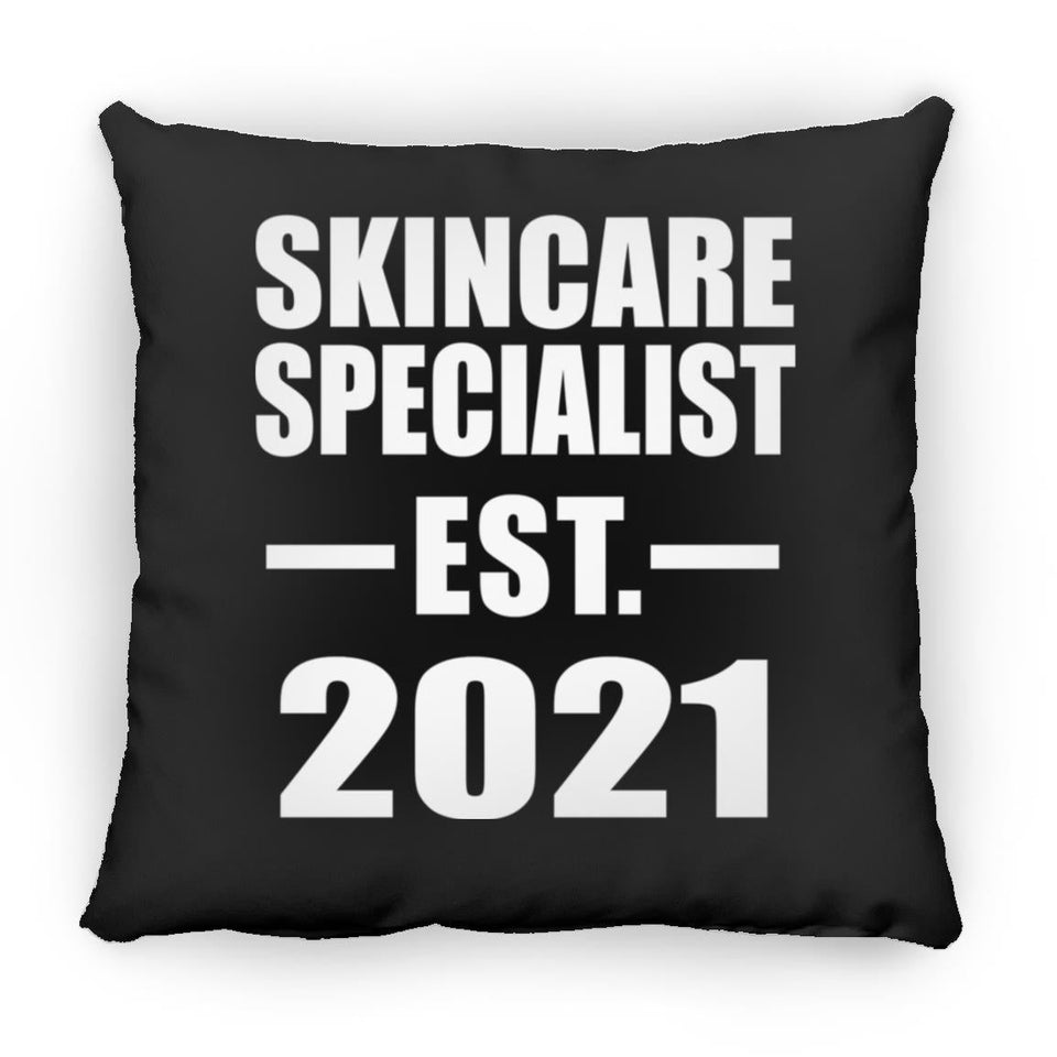 Skincare Specialist Established EST. 2021 - Throw Pillow Black