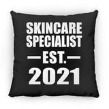 Skincare Specialist Established EST. 2021 - Throw Pillow Black