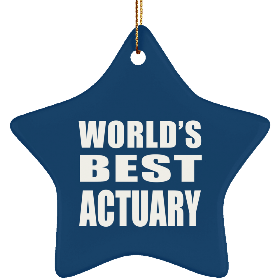 World's Best Actuary - Star Ornament