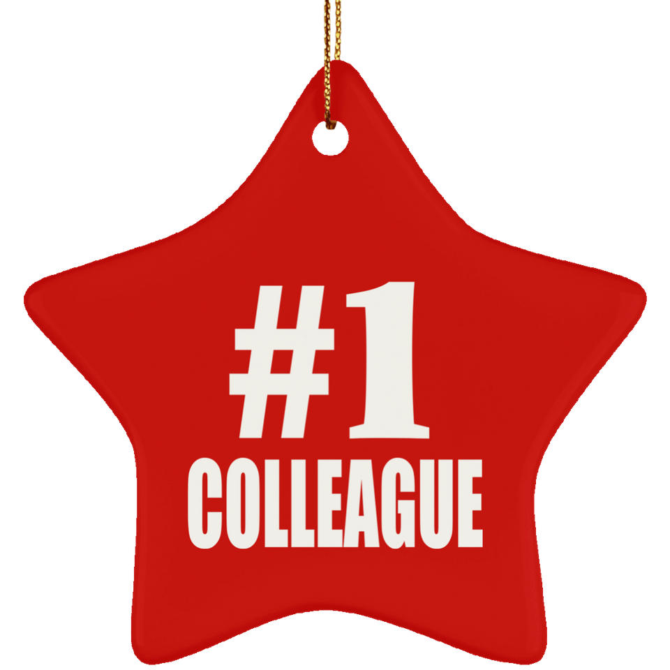 Number One #1 Colleague - Star Ornament