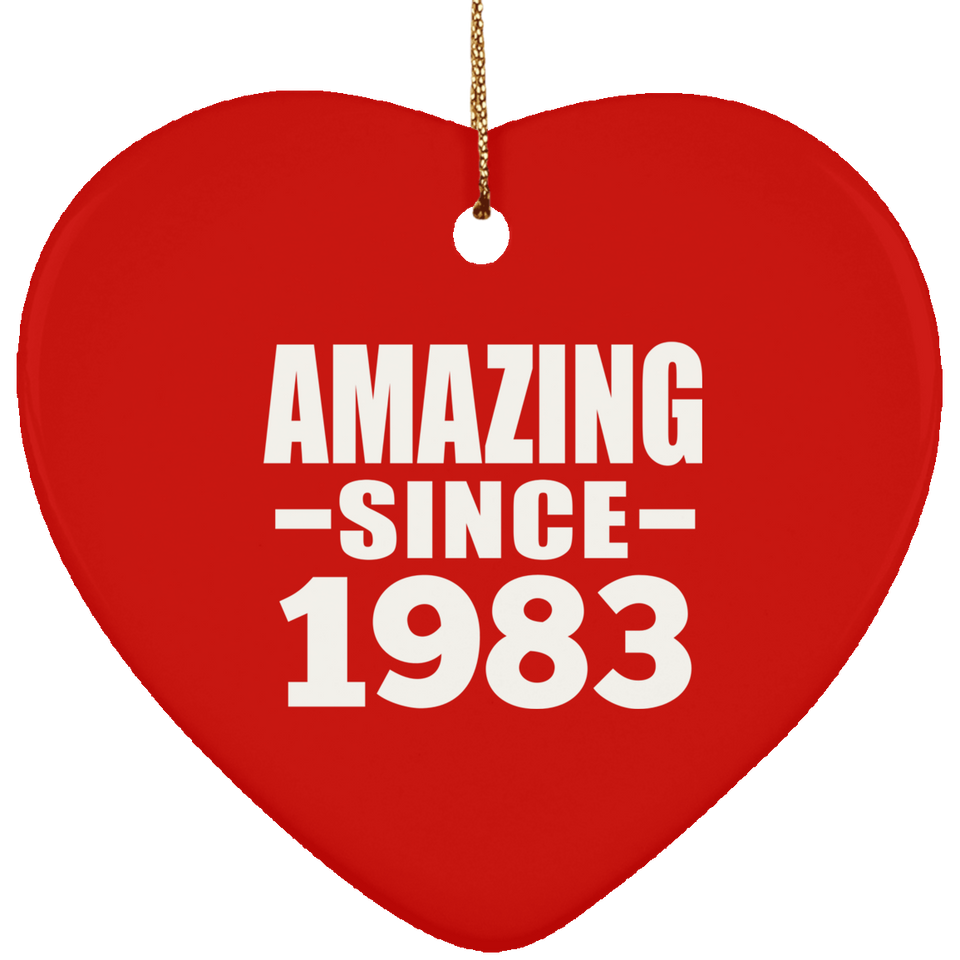 41st Birthday Amazing Since 1983 - Heart Ornament