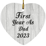 First Year As Dad 2023 - Heart Ornament F