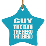 Guy The Dad The Hero The Legend - Star Ornament