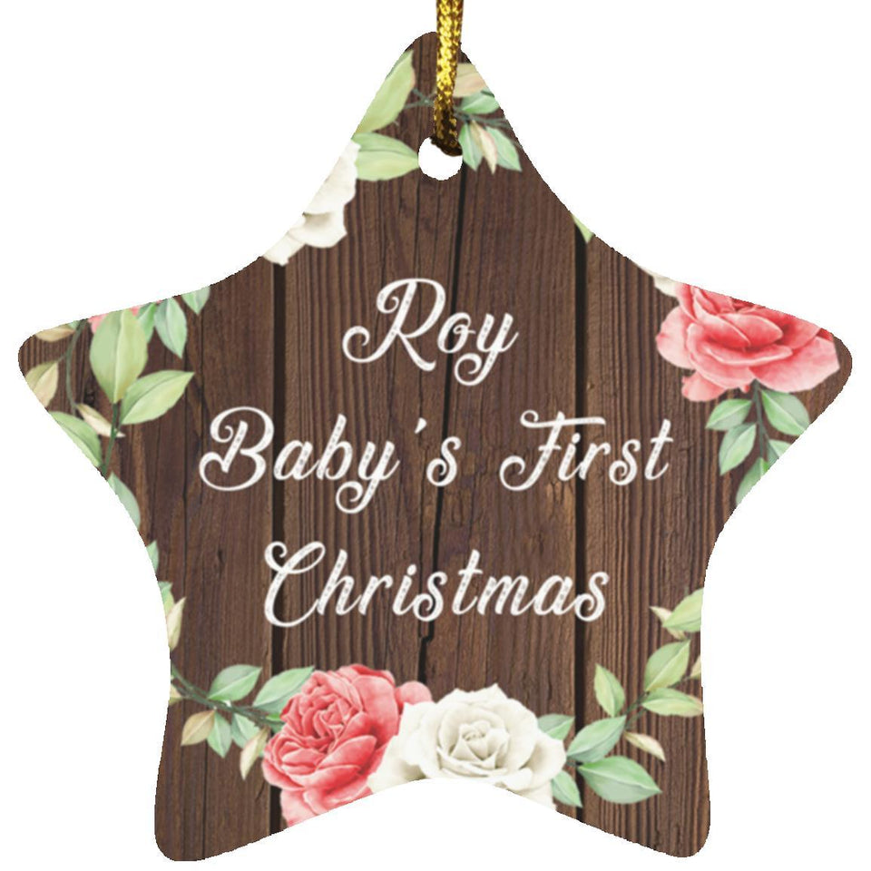 Roy Baby's First Christmas - Star Ornament A