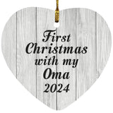 First Christmas With My Oma 2024 - Heart Ornament F
