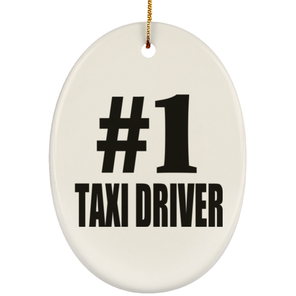 Number One #1 Taxi Driver - Oval Ornament