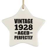 96th Birthday Vintage 1928 Aged Perfectly - Star Ornament
