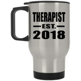 Therapist Established EST. 2018 - Silver Travel Mug