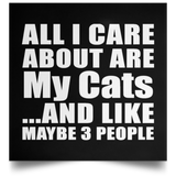 All I Care About Is My Cats - Poster Square
