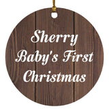 Sherry Baby's First Christmas - Circle Ornament D