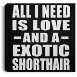 All I Need Is Love And A Exotic Shorthair - Canvas Square