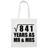 29th Anniversary Square Root of 841 Years As Mr & Mrs - Tote Bag White