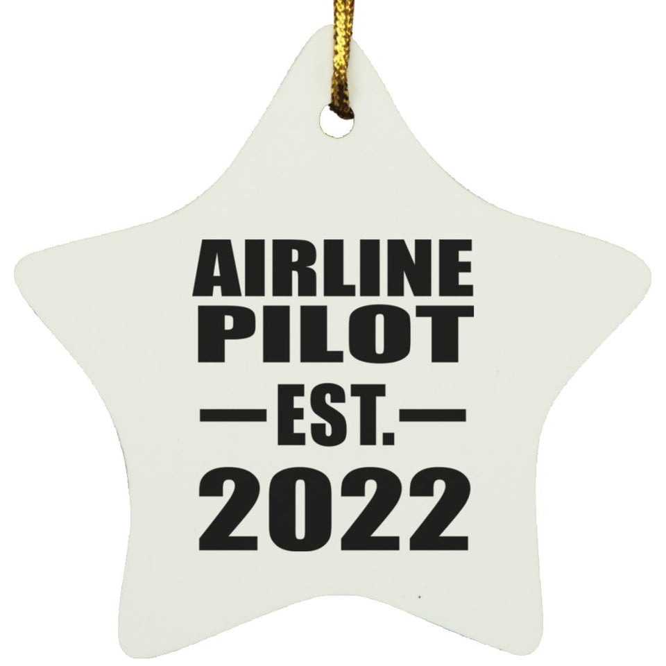 Airline Pilot Established EST. 2022 - Star Ornament