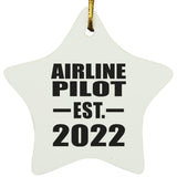 Airline Pilot Established EST. 2022 - Star Ornament