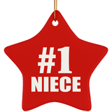 Number One #1 Niece - Star Ornament