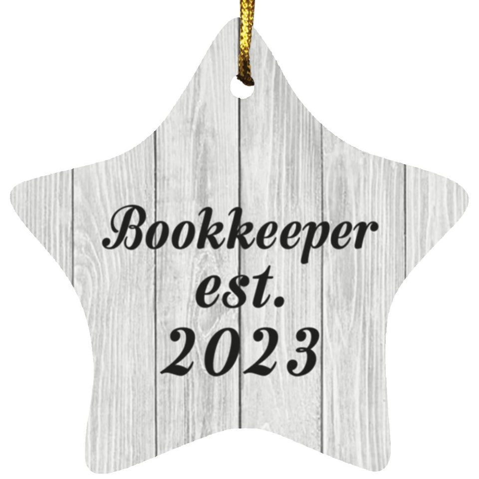 Bookkeeper Established Est. 2023 - Star Ornament F