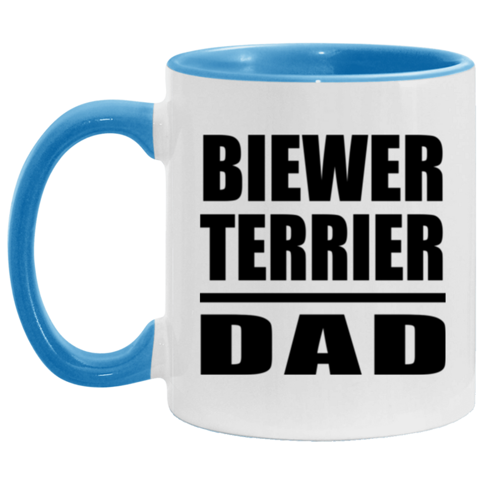 Biewer Terrier Dad - 11oz Accent Mug Blue